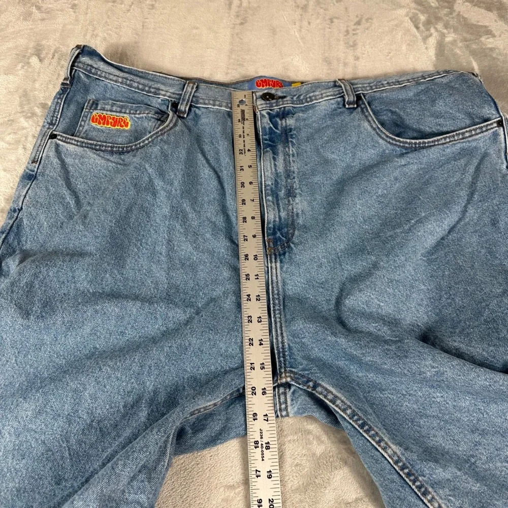Empyre Denim Shorts Men 44 Blue Baggy Skater Y2K Streetwear Wide Leg Jorts